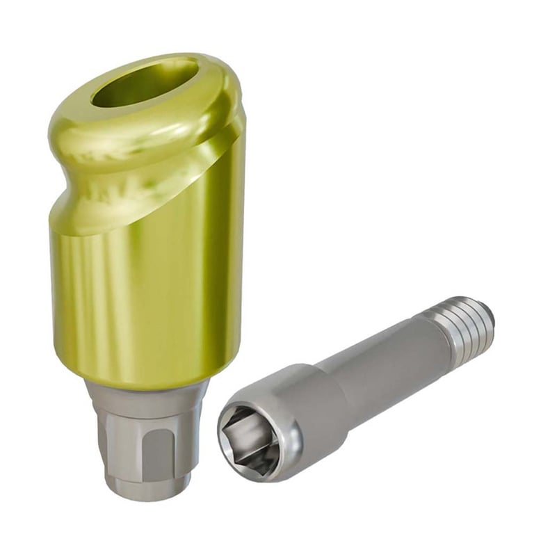 PreatLoc ZrN-Coated NC Overdenture Abutment, 4.0mm GH, 18° Straumann BL Compatible, 1/Pk. Designed