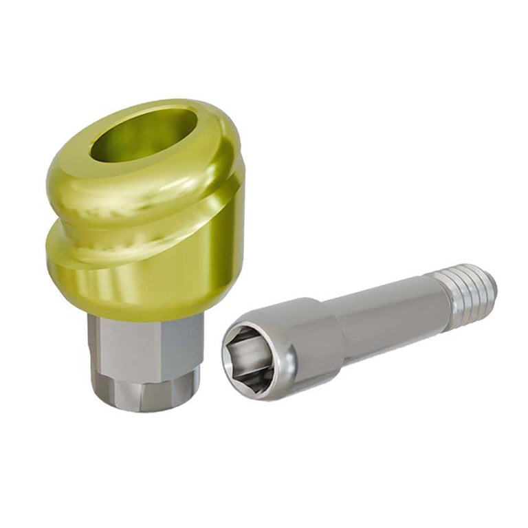 PreatLoc ZrN-Coated Ø3.4mm Overdenture Abutment, 1.0mm GH, 18° Biomet 3i Certain Compatible, 1/Pk