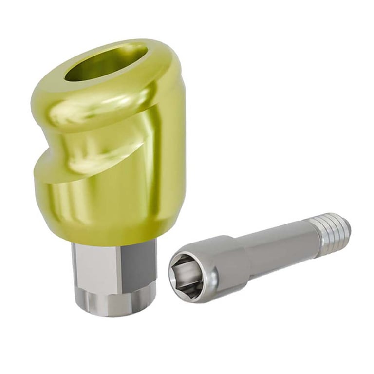 PreatLoc ZrN-Coated Ø3.4mm Overdenture Abutment, 2.0mm GH, 18° Biomet 3i Certain Compatible, 1/Pk
