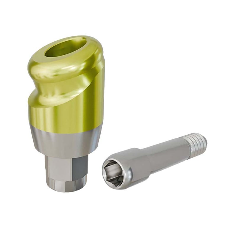 PreatLoc ZrN-Coated Ø3.4mm Overdenture Abutment, 3.0mm GH, 18° Biomet 3i Certain Compatible, 1/Pk
