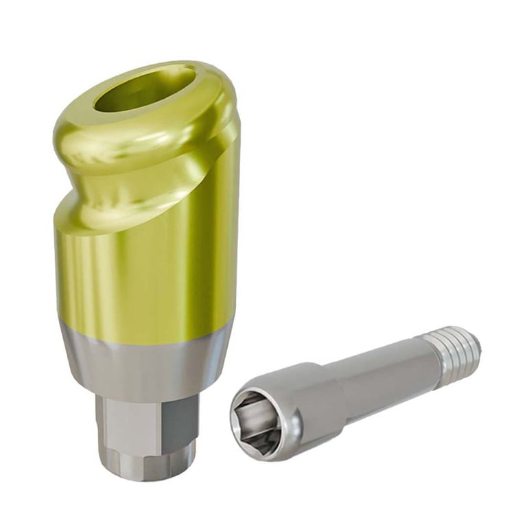 PreatLoc ZrN-Coated Ø3.4mm Overdenture Abutment, 4.0mm GH, 18° Biomet 3i Certain Compatible, 1/Pk