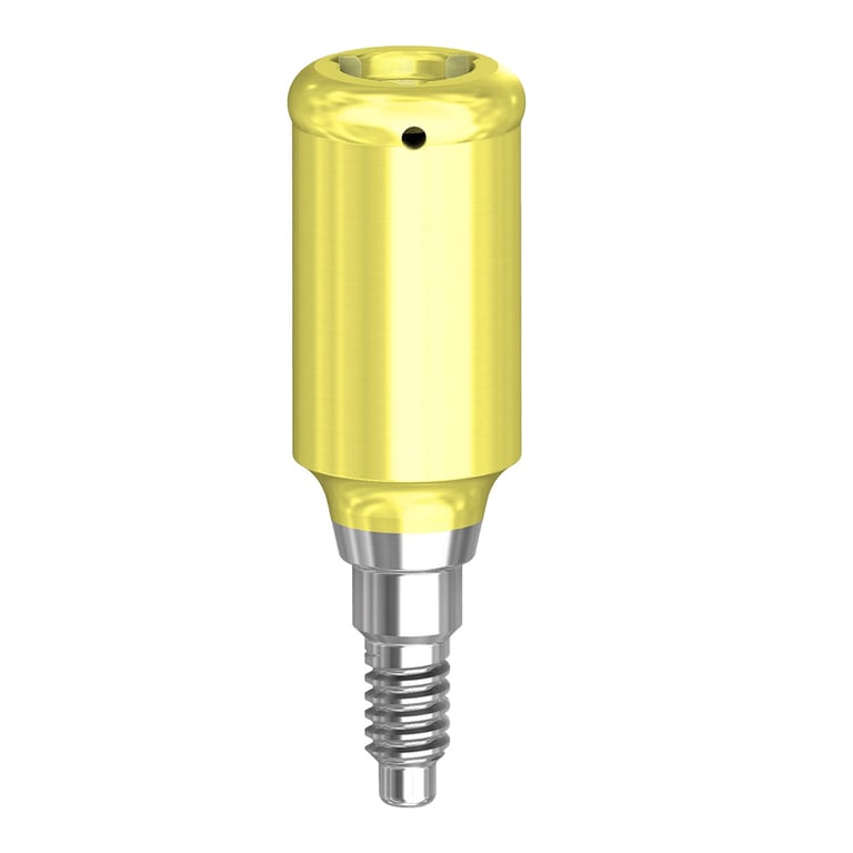 PreatLoc ZrN-Coated 3.0mm Overdenture Attachment Abutment, 6.0mm, Nobel Active Conical Compatible