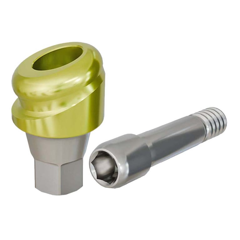 PreatLoc ZrN-Coated Mini Overdenture Abutment, 1.0mm GH, 18° Hiossen ETIII Compatible, 1/Pk