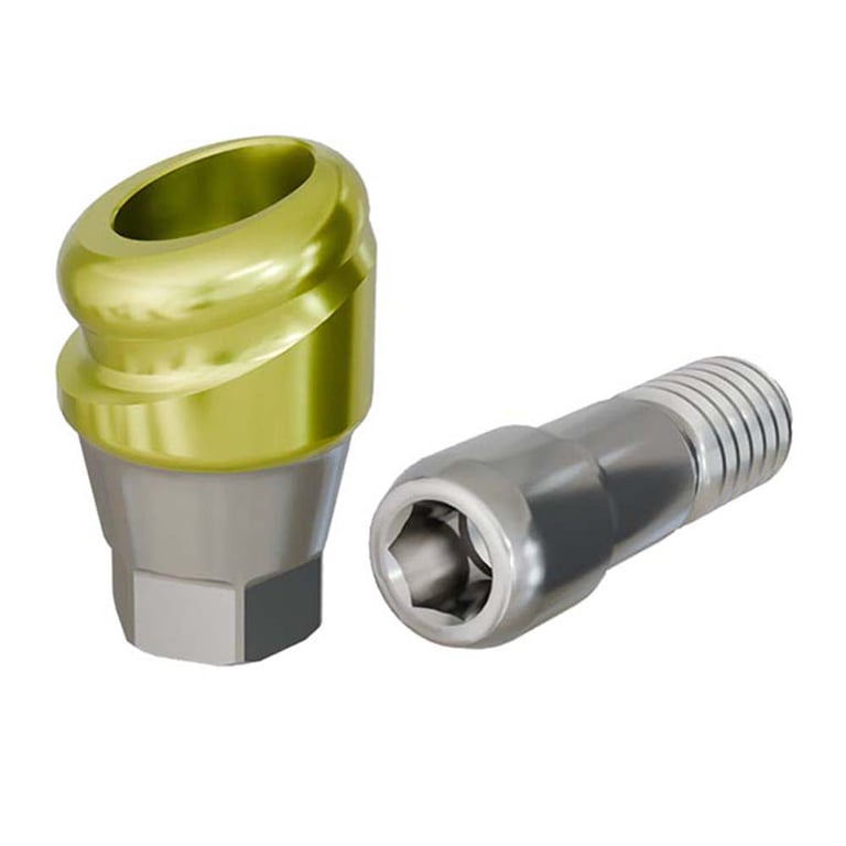 PreatLoc ZrN-Coated Regular Overdenture Abutment, 1.0mm GH, 18° Hiossen ETIII Compatible, 1/Pk