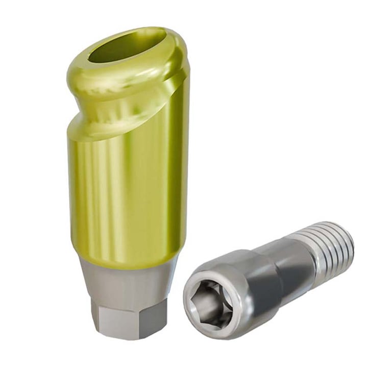 PreatLoc ZrN-Coated Regular Overdenture Abutment, 5.0mm GH, 18° Hiossen ETIII Compatible, 1/Pk