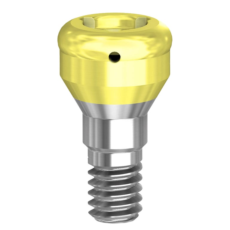 PreatLoc ZrN-Coated 3.0mm Overdenture Attachment Abutment, 1.0mm, Bio Horizons Compatible, 1/Pk