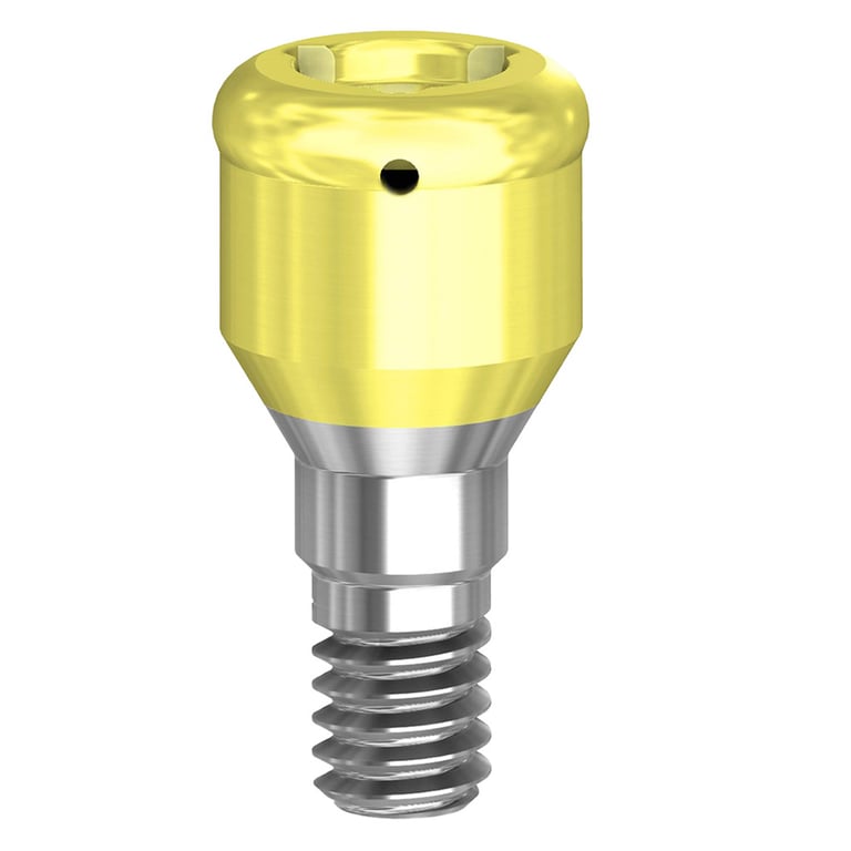 PreatLoc ZrN-Coated 3.0mm Overdenture Attachment Abutment, 2.0mm, Bio Horizons Compatible, 1/Pk