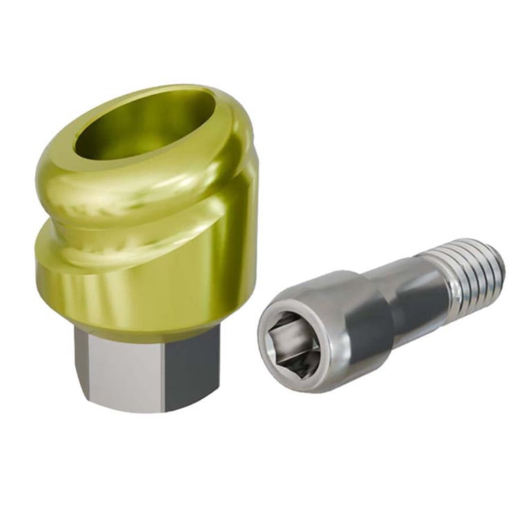 PreatLoc ZrN-Coated Ø3.5mm Overdenture Abutment, 1.0mm GH, 18° BioHorizons Compatible, 1/Pk