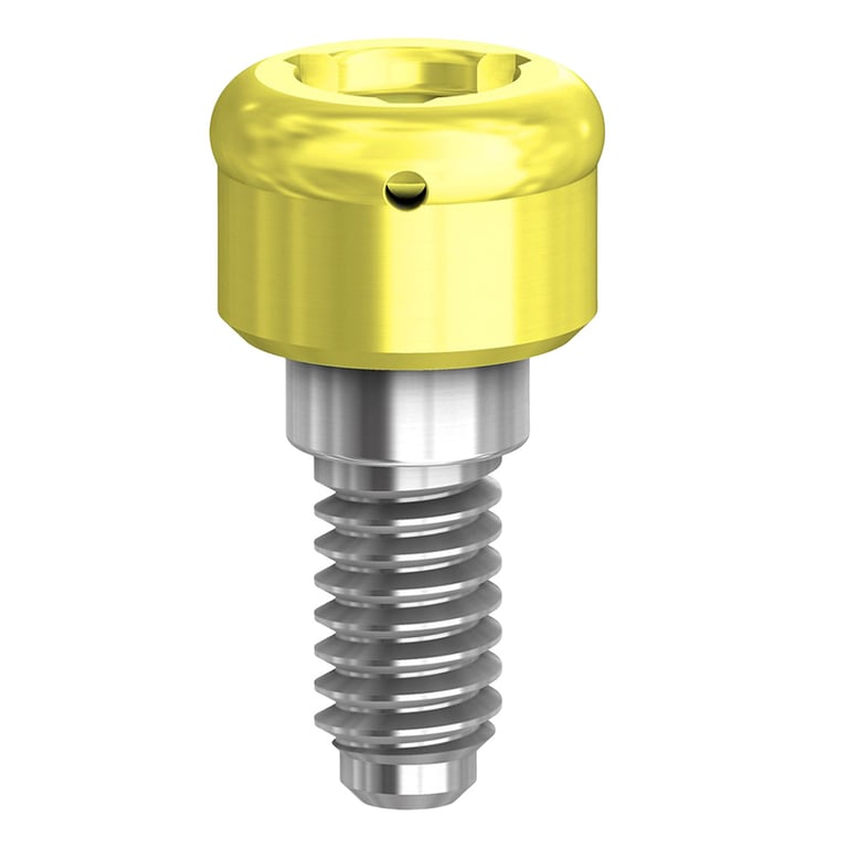 PreatLoc ZrN-Coated 3.5mm Overdenture Attachment Abutment, 1.0mm, Bio Horizons Compatible, 1/Pk