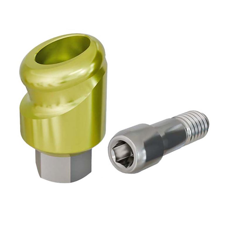 PreatLoc ZrN-Coated Ø3.5mm Overdenture Abutment, 2.0mm GH, 18° BioHorizons Compatible, 1/Pk