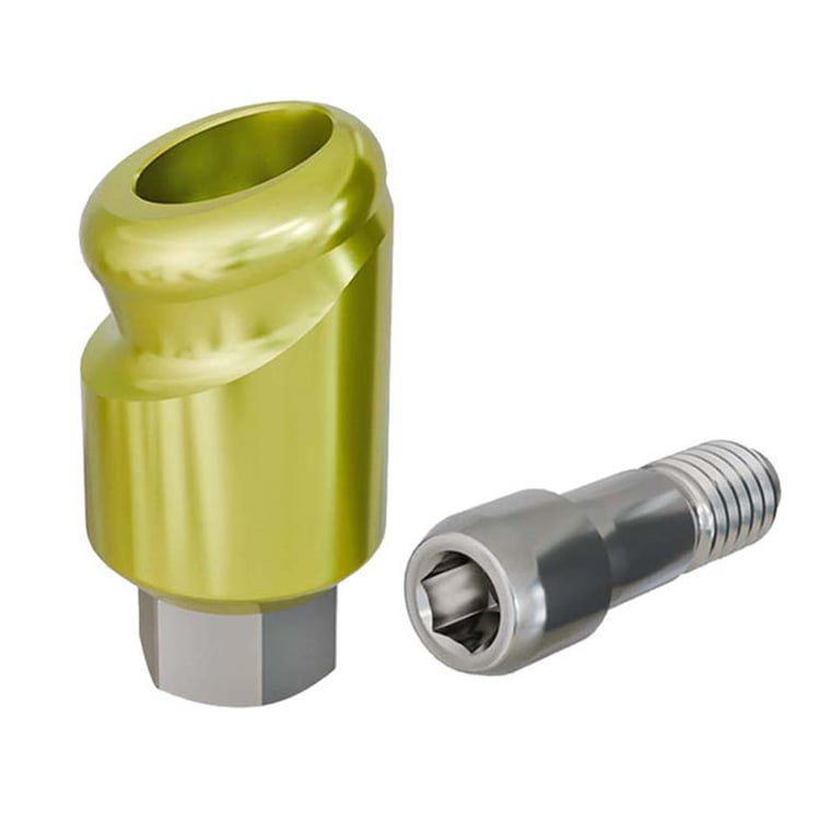 PreatLoc ZrN-Coated Ø3.5mm Overdenture Abutment, 3.0mm GH, 18° BioHorizons Compatible, 1/Pk