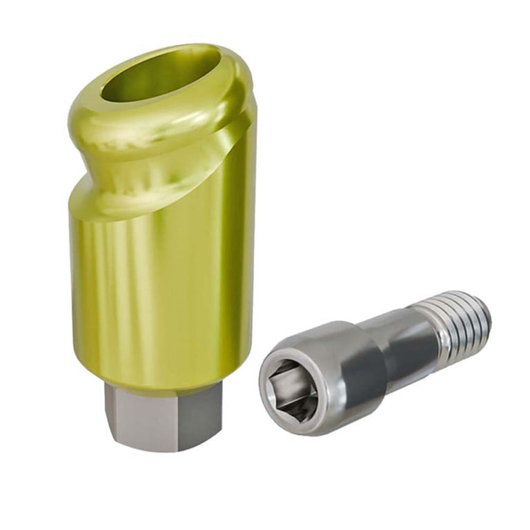 PreatLoc ZrN-Coated Ø3.5mm Overdenture Abutment, 4.0mm GH, 18° BioHorizons Compatible, 1/Pk