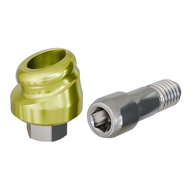 PreatLoc ZrN-Coated Ø4.5mm Overdenture Abutment, 1.0mm GH, 18° BioHorizons Compatible, 1/Pk