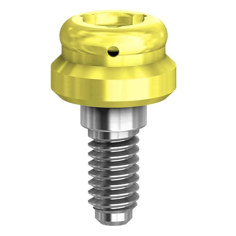 PreatLoc ZrN-Coated 4.5mm Overdenture Attachment Abutment, 1.0mm, Bio Horizons Compatible, 1/Pk