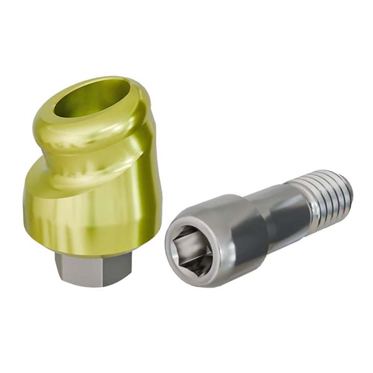 PreatLoc ZrN-Coated Ø4.5mm Overdenture Abutment, 2.0mm GH, 18° BioHorizons Compatible, 1/Pk