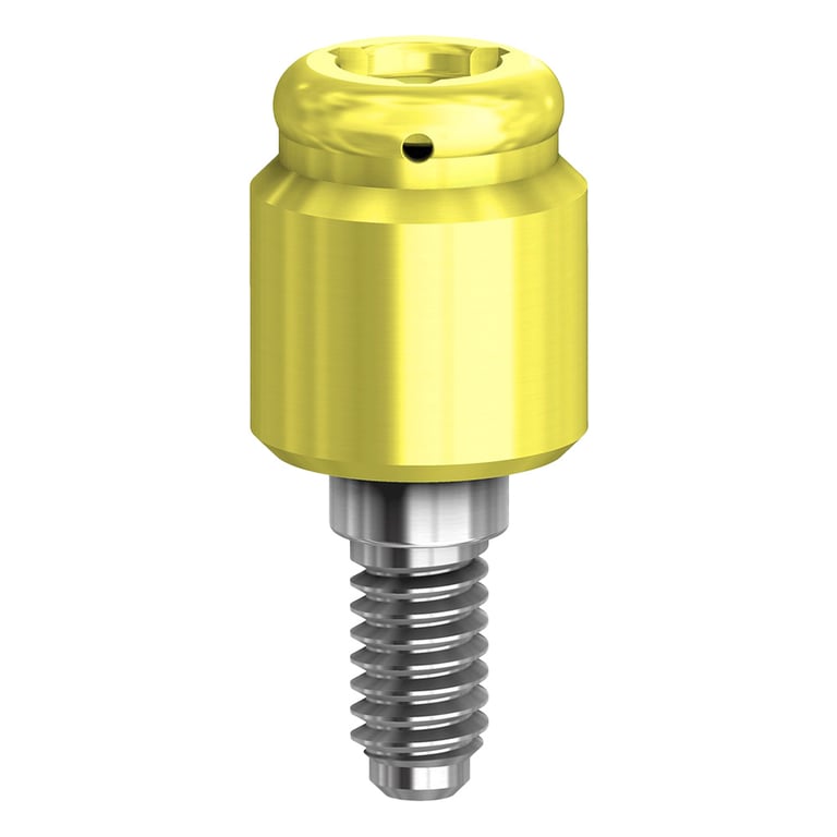 PreatLoc ZrN-Coated 4.5mm Overdenture Attachment Abutment, 3.0mm, Bio Horizons Compatible, 1/Pk