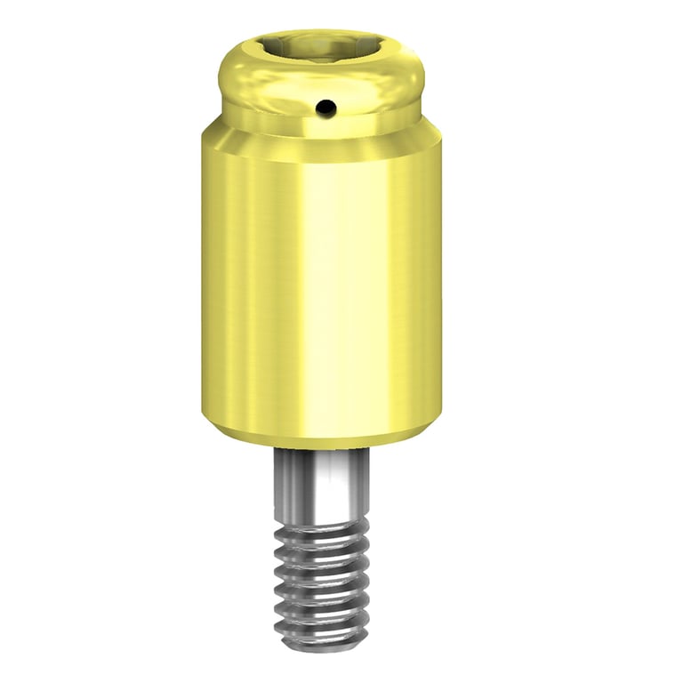 PreatLoc ZrN-Coated 4.5mm Overdenture Attachment Abutment, 5.0mm, Bio Horizons Compatible, 1/Pk