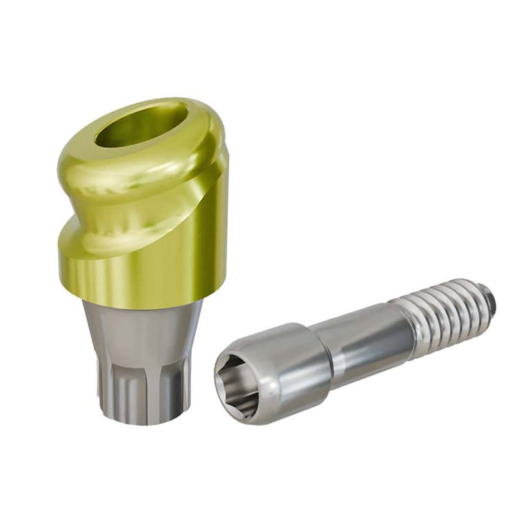 PreatLoc ZrN-Coated Ø3.6mm Overdenture Abutment, 2.0mm GH, 18° Astra EV Compatible, 1/Pk. Designed