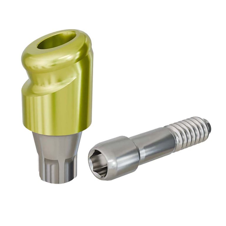 PreatLoc ZrN-Coated Ø3.6mm Overdenture Abutment, 3.0mm GH, 18° Astra EV Compatible, 1/Pk. Designed