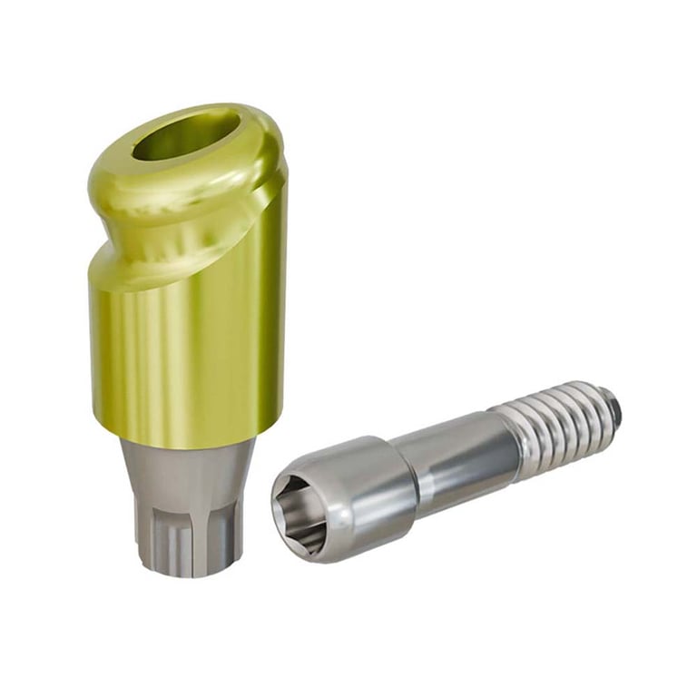 PreatLoc ZrN-Coated Ø3.6mm Overdenture Abutment, 4.0mm GH, 18° Astra EV Compatible, 1/Pk. Designed