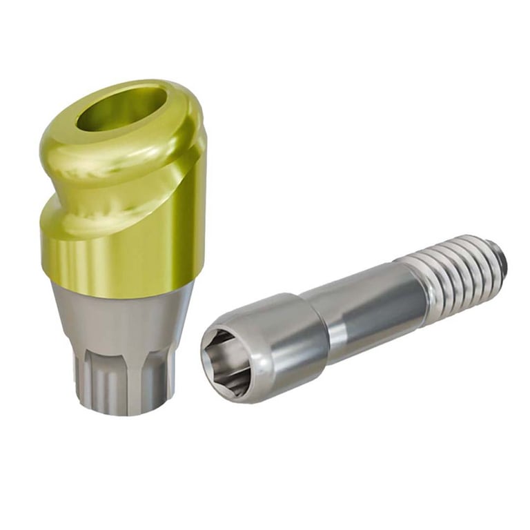 PreatLoc ZrN-Coated Ø4.2mm Overdenture Abutment, 2.0mm GH, 18° Astra EV Compatible, 1/Pk. Designed