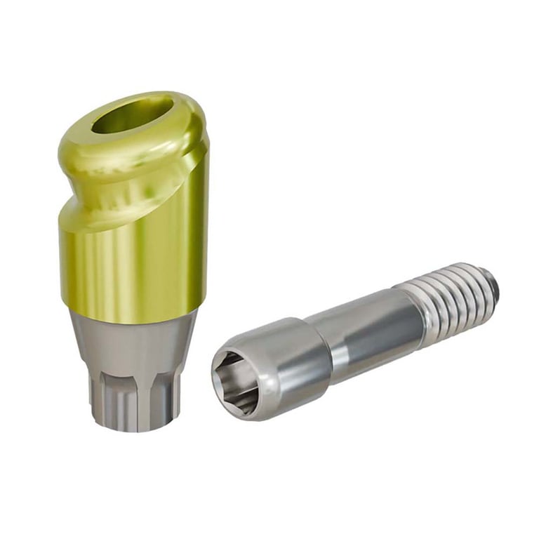 PreatLoc ZrN-Coated Ø4.2mm Overdenture Abutment, 3.0mm GH, 18° Astra EV Compatible, 1/Pk. Designed