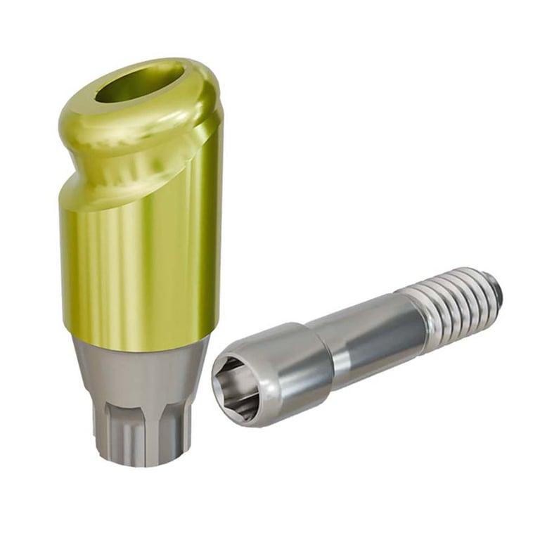 PreatLoc ZrN-Coated Ø4.2mm Overdenture Abutment, 4.0mm GH, 18° Astra EV Compatible, 1/Pk. Designed