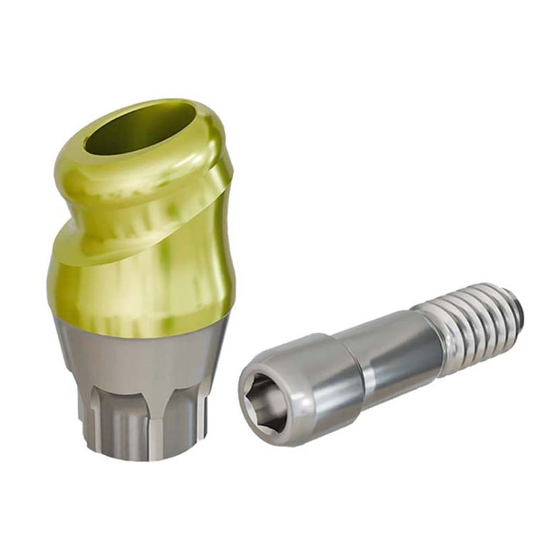 PreatLoc ZrN-Coated Ø4.8mm Overdenture Abutment, 2.0mm GH, 18° Astra EV Compatible, 1/Pk. Designed