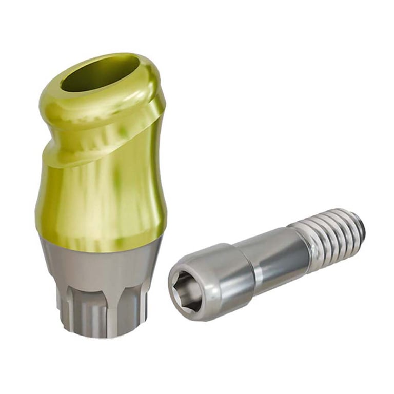 PreatLoc ZrN-Coated Ø4.8mm Overdenture Abutment, 3.0mm GH, 18° Astra EV Compatible, 1/Pk. Designed
