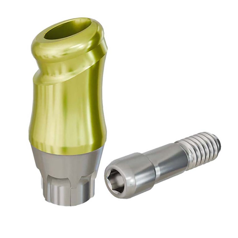 PreatLoc ZrN-Coated Ø4.8mm Overdenture Abutment, 4.0mm GH, 18° Astra EV Compatible, 1/Pk. Designed