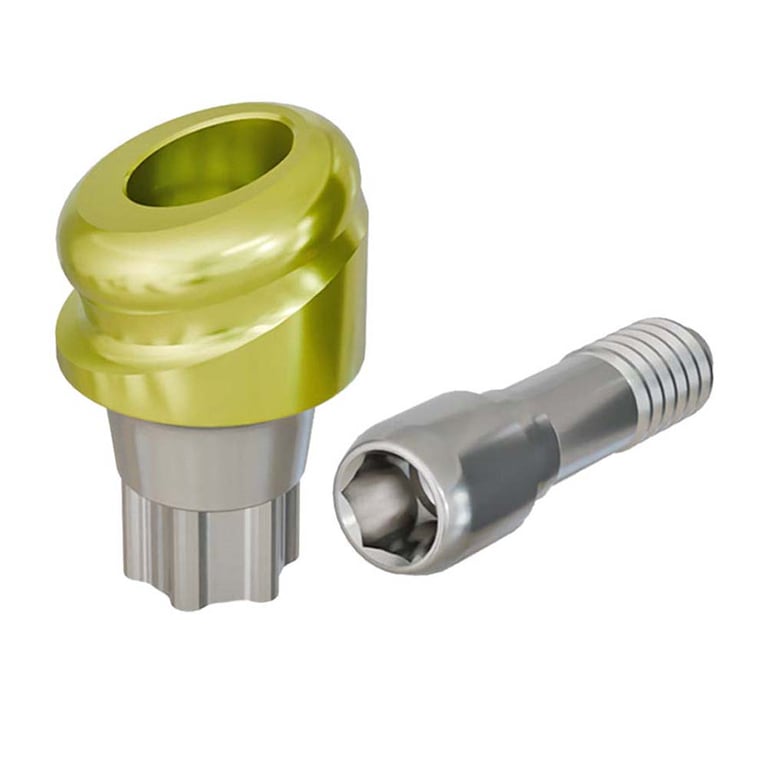 PreatLoc ZrN-Coated RB/WB Overdenture Abutment, 1.0mm GH, 18° Straumann BLX Compatible, 1/Pk