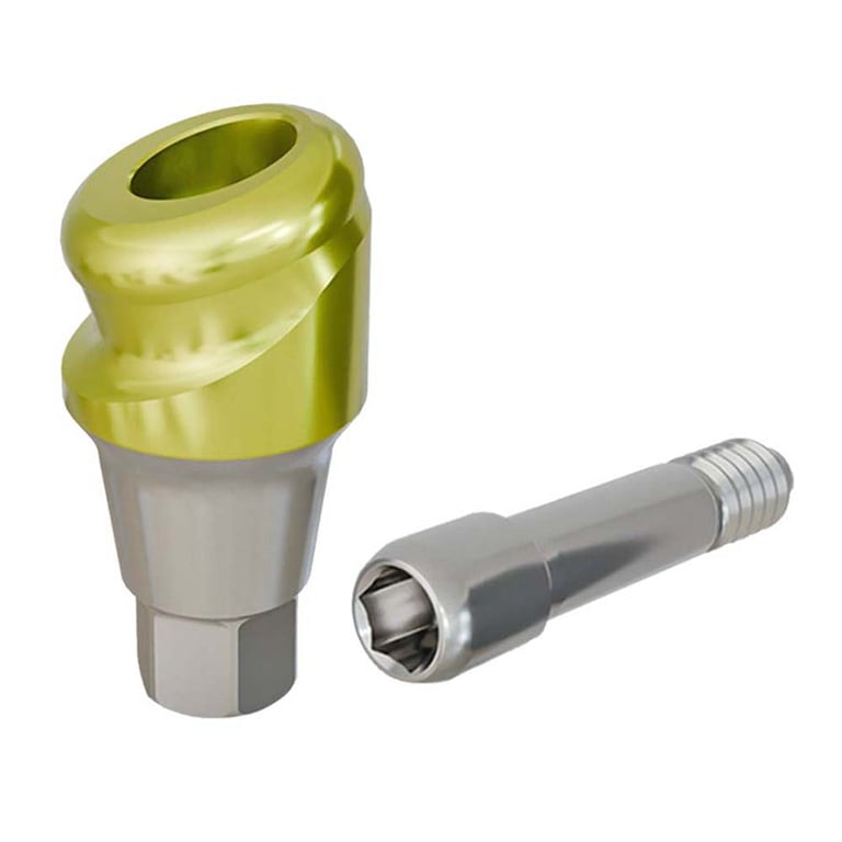 PreatLoc ZrN-Coated Overdenture Abutment, 2.0mm GH, 18° Neodent GM Compatible, 1/Pk. Designed