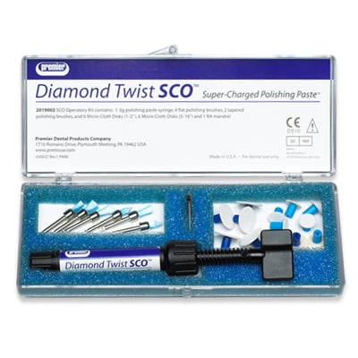 Diamond Twist SCO 1/2" Disks, dark blue, 25/pack. Use the Micro-cloth disks for polishing