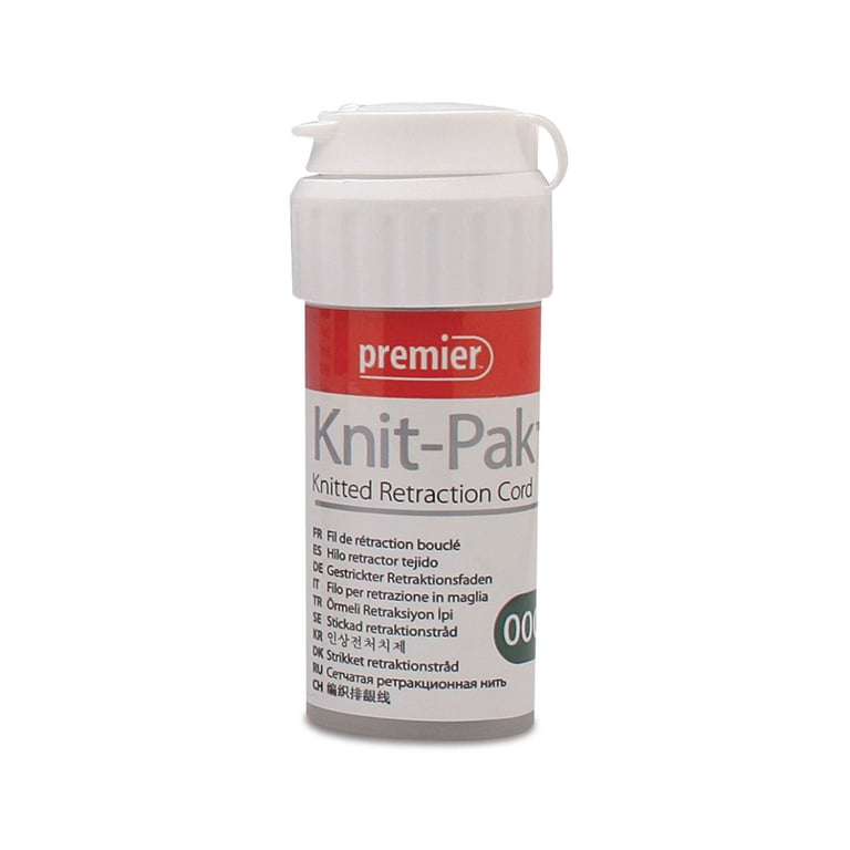 KnitPak Size 000 Knitted Plain Retraction Cord, Nonimpregnated 100