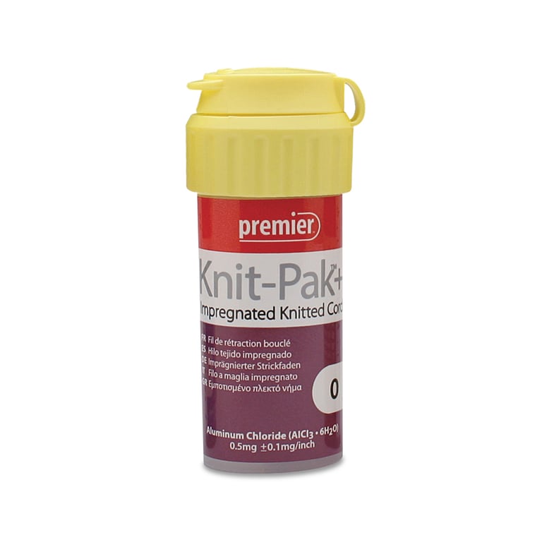 Knit-Pak+ Size 0 Aluminum Chloride Impregnated Knitted Retraction cord, 100"/bottle. Offers