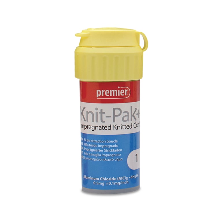 Knit-Pak+ Size 1 Aluminum Chloride Impregnated Knitted Retraction cord, 100"/bottle. Offers