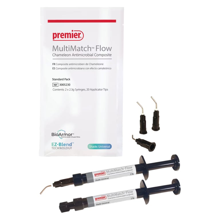 MultiMatch Flow Chameleon Antimicrobial Composite with BioArmor, Light-Cured, Universal Shade