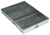 Premier Mark IV 8" x 11" x 1.5", 12 or 24 Instruments Stainless Steel Cassette Tray
