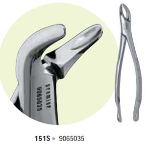 Premier #151S Surgical Forceps Lower Incisor, Bicuspid and Root 6" Universal