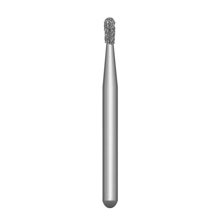Solo #0512 medium grit, pear shaped diamond bur, single use. Package of 25 burs