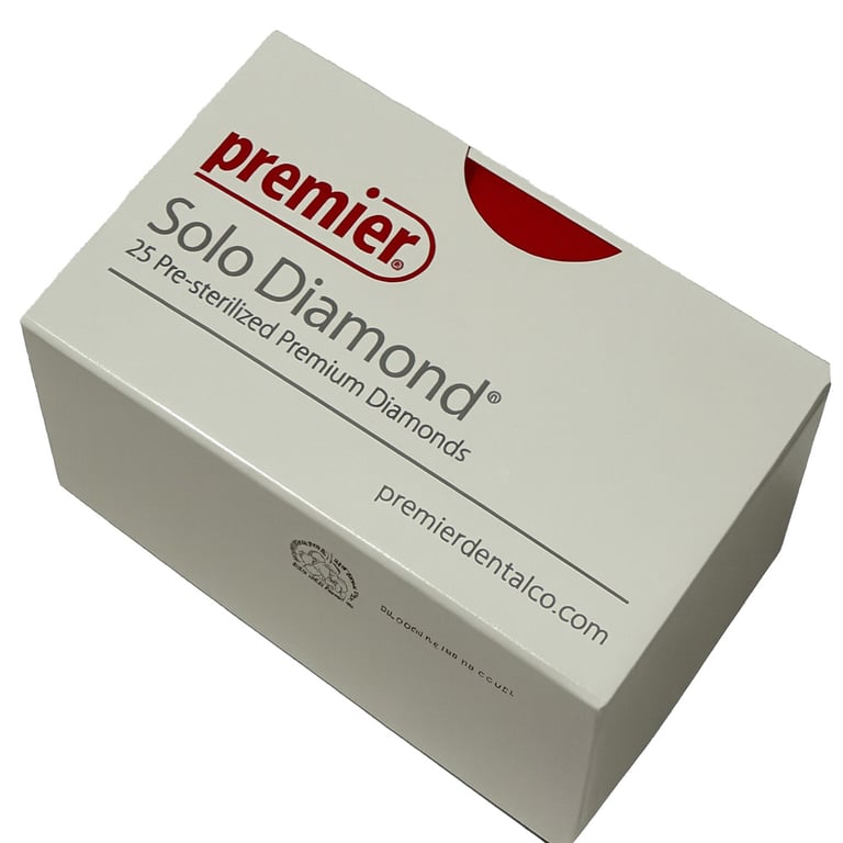Solo FG 557 medium grit operative diamond bur, single use, sterile, 25/pk