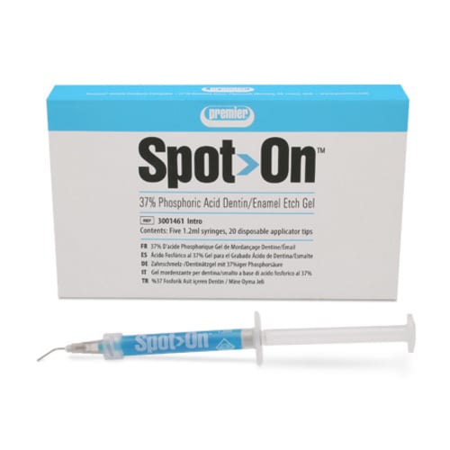 Spot On Acid Dentin/Enamel Etch Gel Bulk Kit 37% Phosphoric Acid. Ideal for routine etching