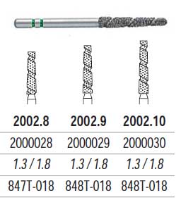 TS2000 Speed Cut Diamond FG #2002.9 Flat End Taper Coarse, pack of 5