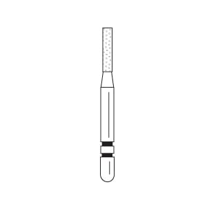 Two Striper FG L515.5 Coarse diamond bur Long Shank Flat-End Cylinder, 5/pack