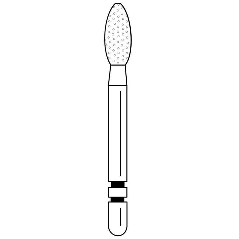Two Striper Black FG #285.5 Football Shaped Super Coarse Diamond Bur, 5/Pk