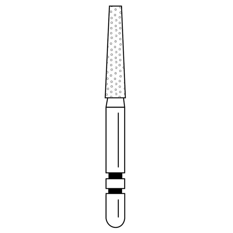 Two Striper Black FG #703.8 Flat End Taper Super Coarse Diamond Bur, 5/Pk