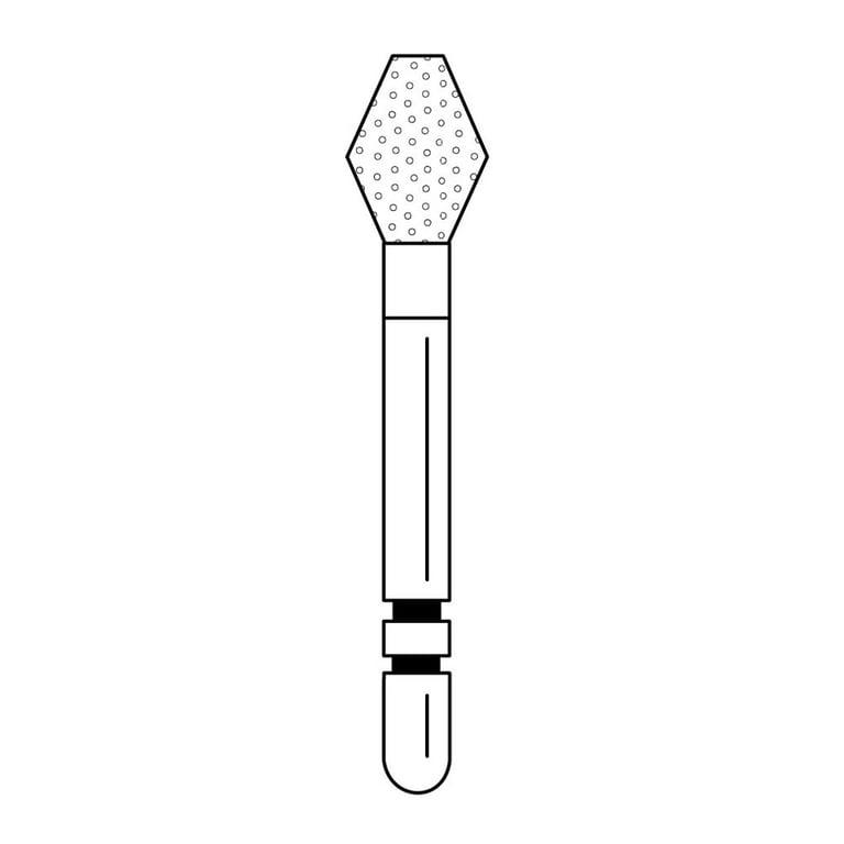 Two Striper Black FG #230 Barrel Shaped Super Coarse Diamond Bur, 5/Pk