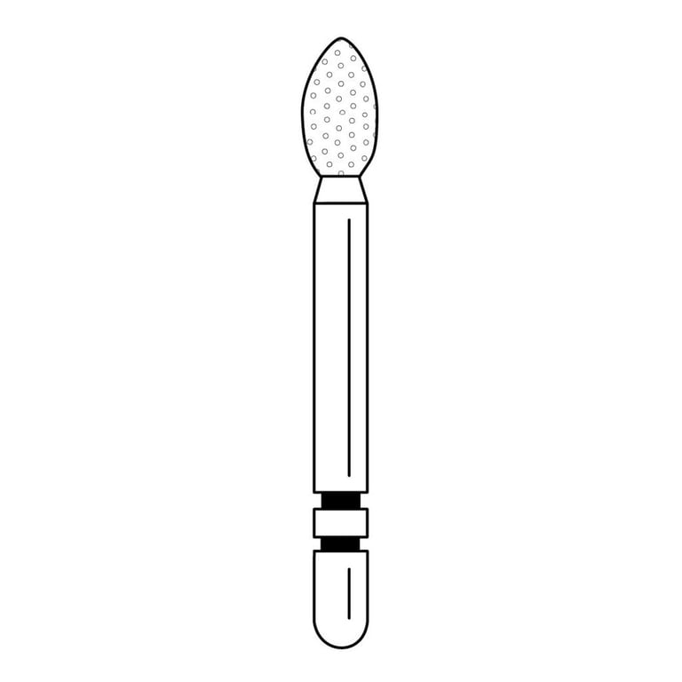Two Striper Black FG #283.4 Football Shaped Super Coarse Diamond Bur, 5/Pk