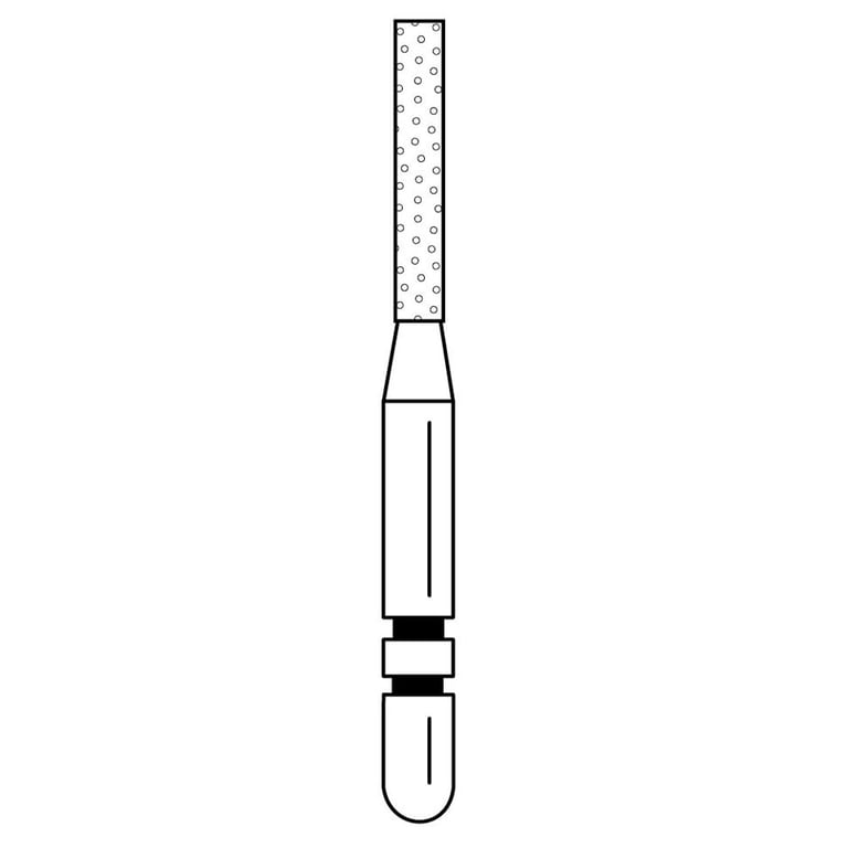 Two Striper Black FG #515.7 Flat End Cylinder Super Coarse Diamond Bur, 5/Pk