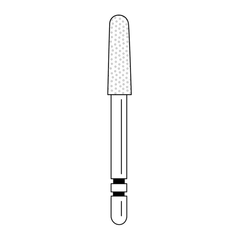 Two Striper Black FG #790.8 Round End Taper Super Coarse Diamond Bur, 5/Pk